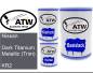 Preview: Nissan, Dark Titanium Metallic (Trim), KR2: 500ml Lackdose + 500ml Klarlack + 250ml Härter - Set, von ATW Autoteile West.